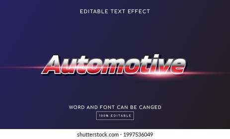 Automotive 3D editable text effect template