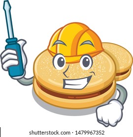 Automotive alfajores isolated with in the mascot