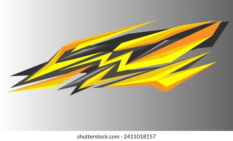 Automotive art geometric stripe sticker. Truck or car or vehicle abstract stripes. Sharp spear of triangle lines.