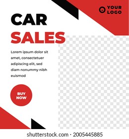 Automotive auto care car sales promotion social media post template red urban style