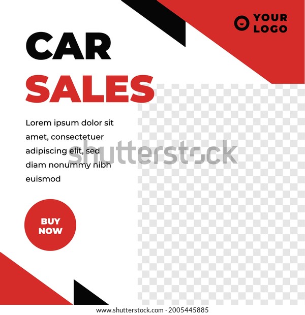 Automotive auto care car sales promotion social\
media post template red urban\
style