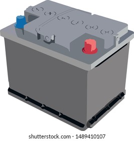 automotive battery realistic vector illustration