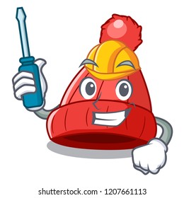 Automotive beanie hat isolated on the mascot