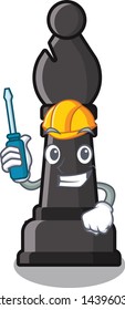 Automotive bishop chess in the cartoon shape