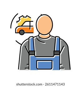 automotive body and glass repairer color icon vector. automotive body and glass repairer sign. isolated symbol illustration