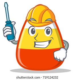 Automotive candy corn character cartoon