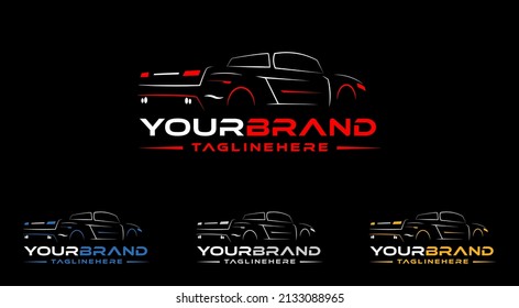 Automotive Car icon logo images vector service motor mechanic speed fast front sports