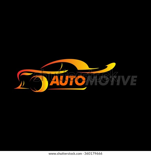 Automotive Car Icon Car Silhouette Gold Stock Vector (Royalty Free ...