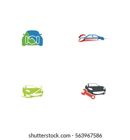 Automotive Car Icon Vector Logo Element Set