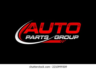 Automotive car logo design signage board workshop banner icon symbol checkered flag