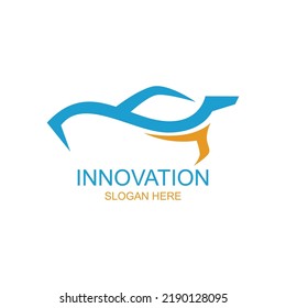 Diseño del logotipo de coches de automoción. Ilustración del vector del logotipo del coche