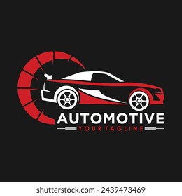 Automotive car logo design vector with premium illustration concept