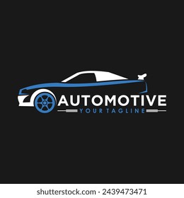 Automotive car logo design vector with premium illustration concept