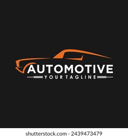 Automotive car logo design vector with premium illustration concept