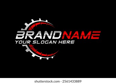  automotive car logo Design Vector Template. gear auto logo