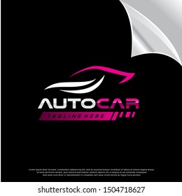 automotive car logo. futuristic style design. vector icon illustration