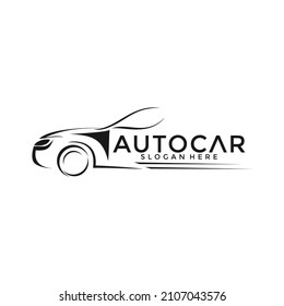 Automotive car logo , car logo silhouette on white background vector illustration