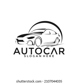 Automotive car logo , car logo silhouette on white background vector illustration