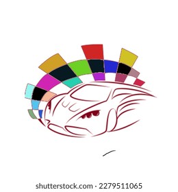 Vorlage für das Logo für Automobile Vektorgrafik.  Design der Automobiltechnik.