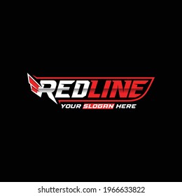 Automotive car logo.Redline logo type, design Symbol. 