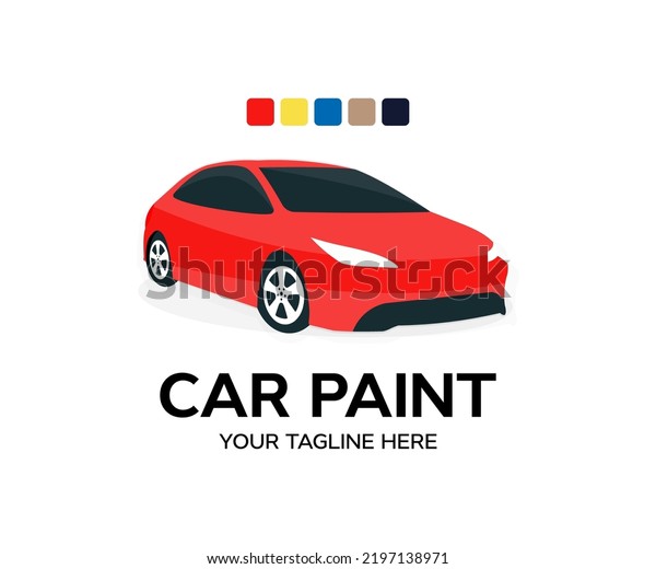 Automotive car paint logo design. Auto\
Car Painting vector design and\
illustration.\
\
