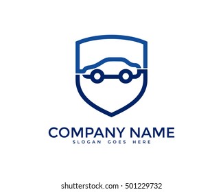 Automotive Car Shield Logo Design Template