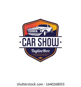 Automotive Car Show Logo Vector Template