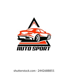 automotive car triangle  logo design vector