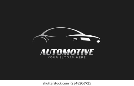 Automotive car vehicle speed outline logo vector design