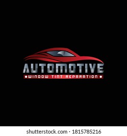 Automotive Car Window Tint Logo Design Template Modern Vector