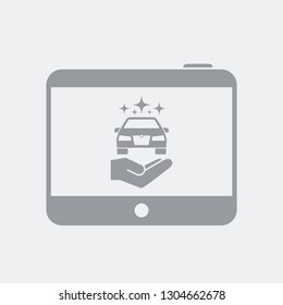 Automotive care services website - Flat and isolated vector illustration icon with minimal and modern design