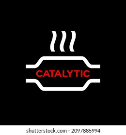 Automotive Catalyst Logo Template On Black Background 