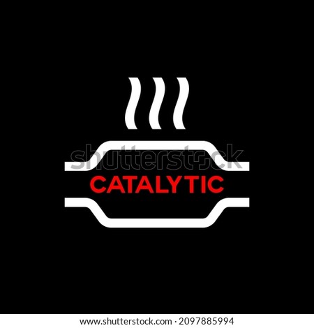 Automotive catalyst logo template on black background 