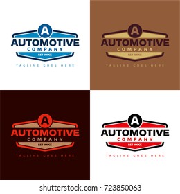 Automotive Company - Vector Illustration. A badge style retro logo for any kind of company.