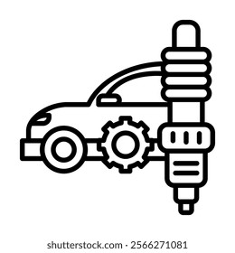 Automotive Component icon line vector illustration