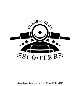 automotive design illustration classic scooter logo. 