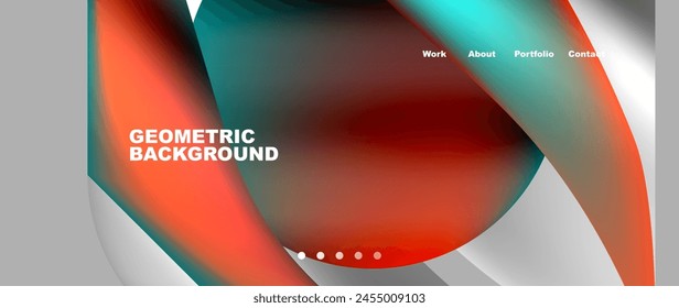 An automotive design inspired geometric background featuring a circle in the middle, resembling the fluidity of automotive lighting. The electric blue hues and tinted shades give it a modern touch
