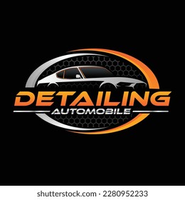 Automotive detailing and automobile logo design template