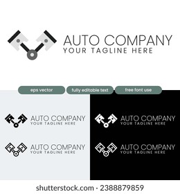 Automotive and Engine Parts Business Logo