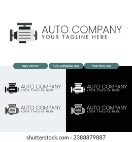 Automotive and Engine Parts Business Logo