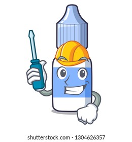 Automotive eye drops isolated with the characters