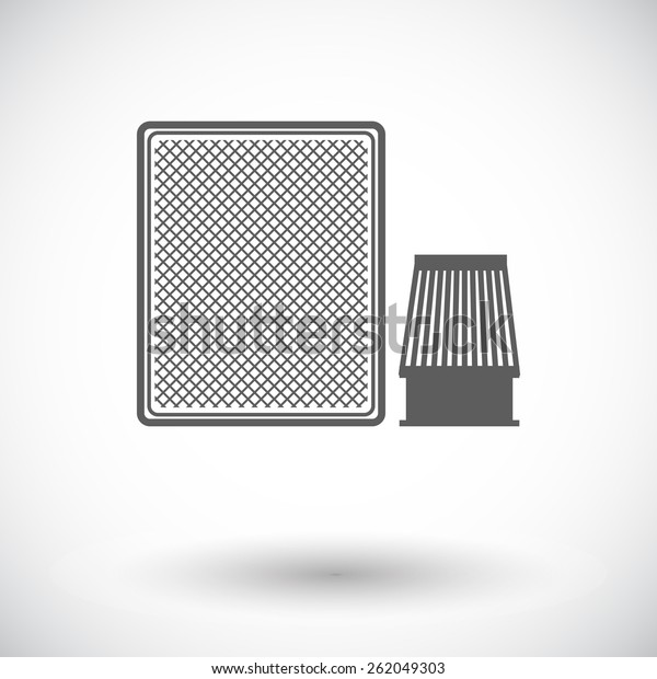Automotive filter. Single flat icon on
white background. Vector
illustration.