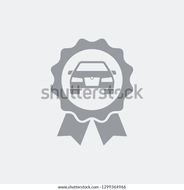 Automotive first\
place medal prize - Flat and isolated vector illustration icon with\
minimal and modern\
design