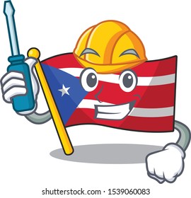 Automotive flag puerto rico the mascot shape