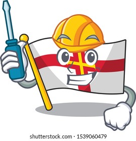 Automotive flags guernsey stored in cartoon drawer