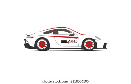 Automotive flat illustration of sport car vector