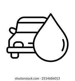Línea de iconos de fluidos automotrices Ilustración vectorial