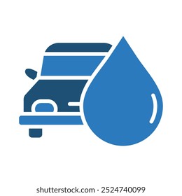 Ilustração de vetor de linha de ícone de fluidos automotivos