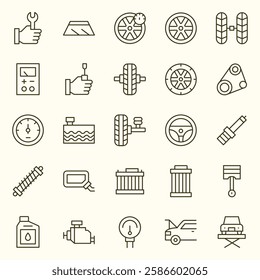 AUTOMOTIVE AND GARAGE ICON SET