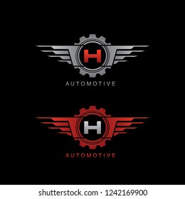 Automotive Gear H Letter Logo